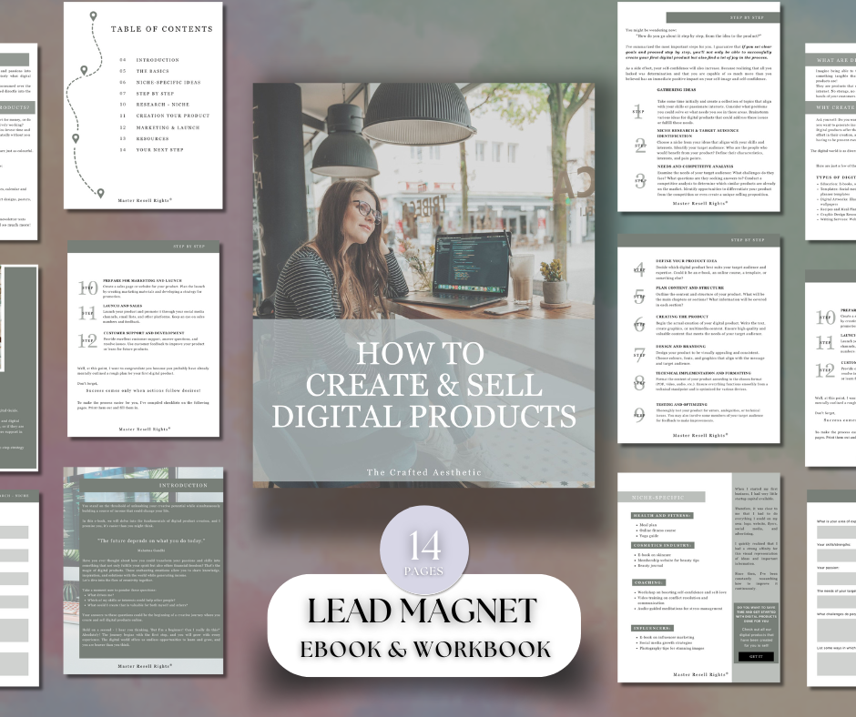 How To Create & Sell Digital Products Lead Magnet